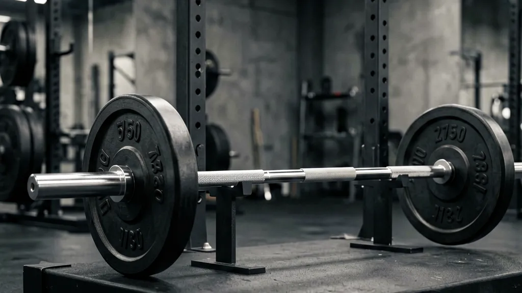 Eleiko commercial gym equipment procurement evaluation — premium competition barbell with calibrated plates on a strength floor